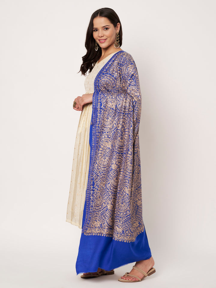 Women's Aari Embroidered Wool Shawl