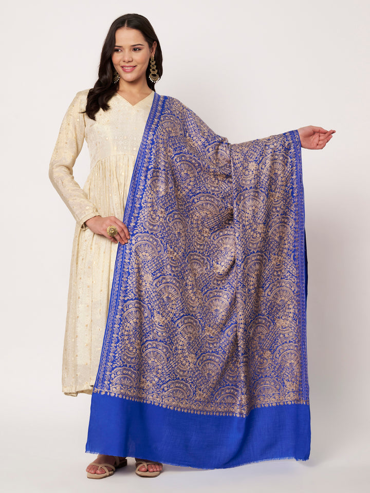 Women's Aari Embroidered Wool Shawl