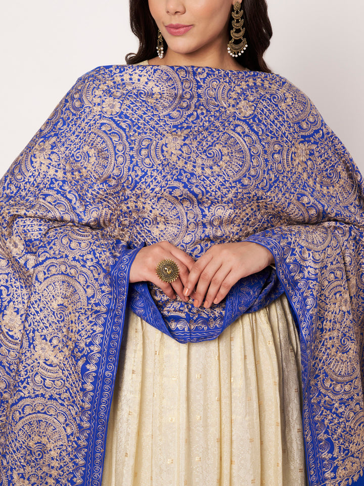 Women's Aari Embroidered Wool Shawl