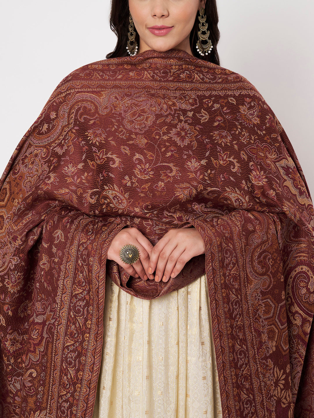Women's Jamawar Wool Shawl