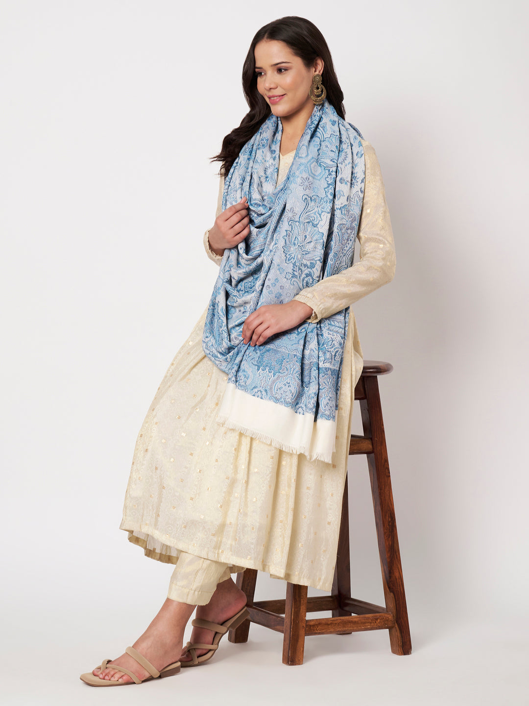 Women's Jamawar Wool Shawl