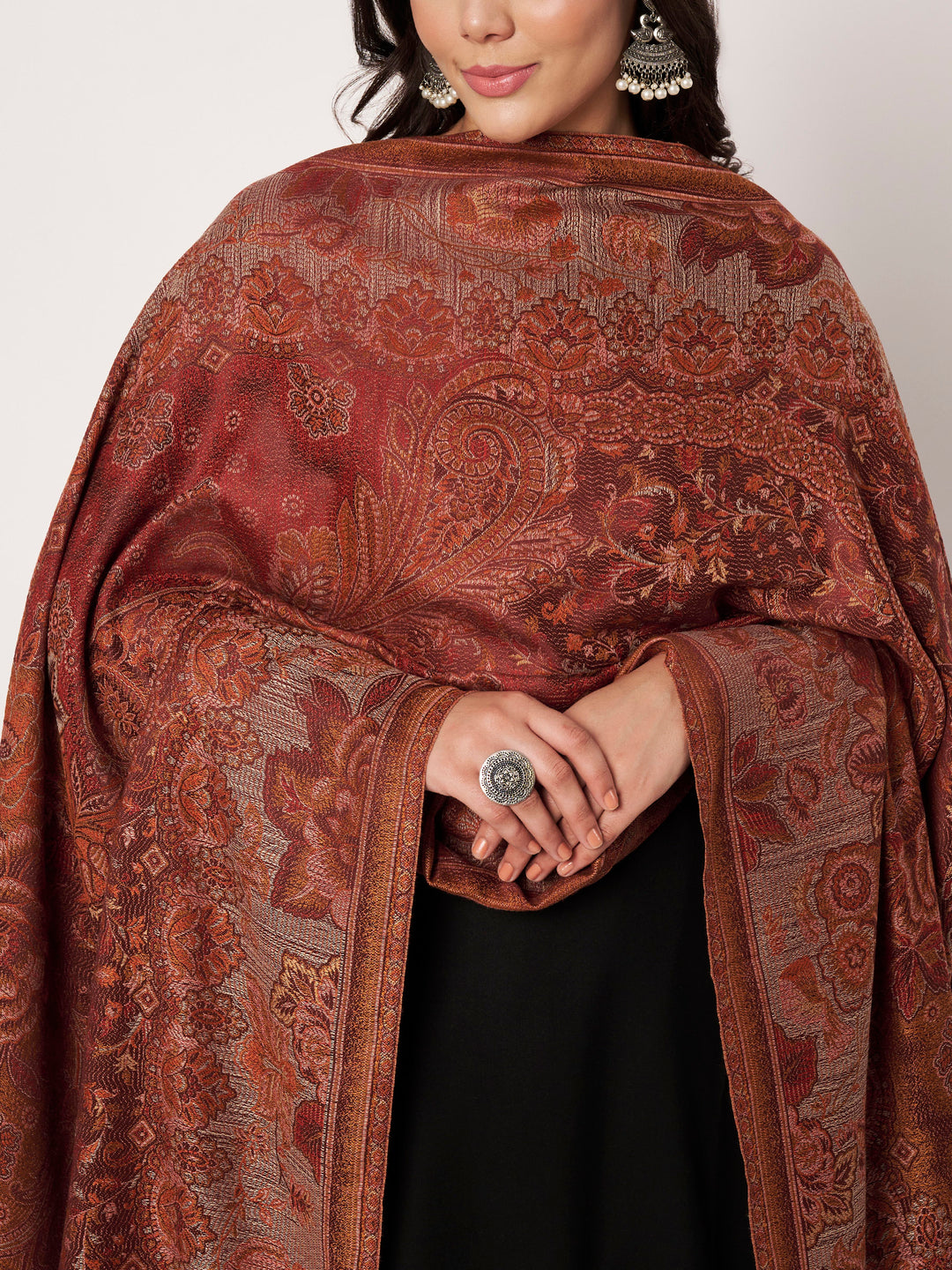 Women's Jamawar Wool Shawl