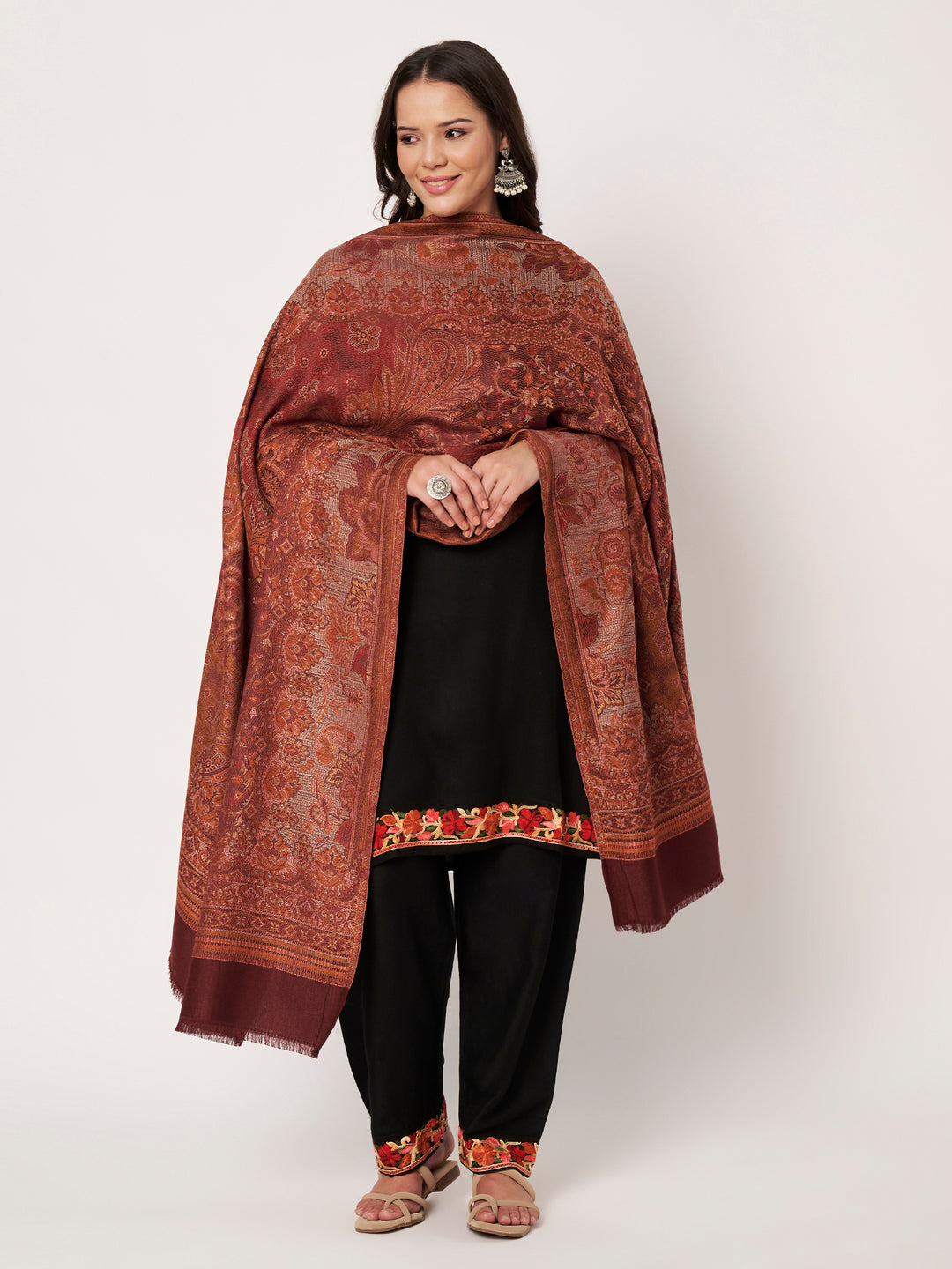 Women's Jamawar Wool Shawl