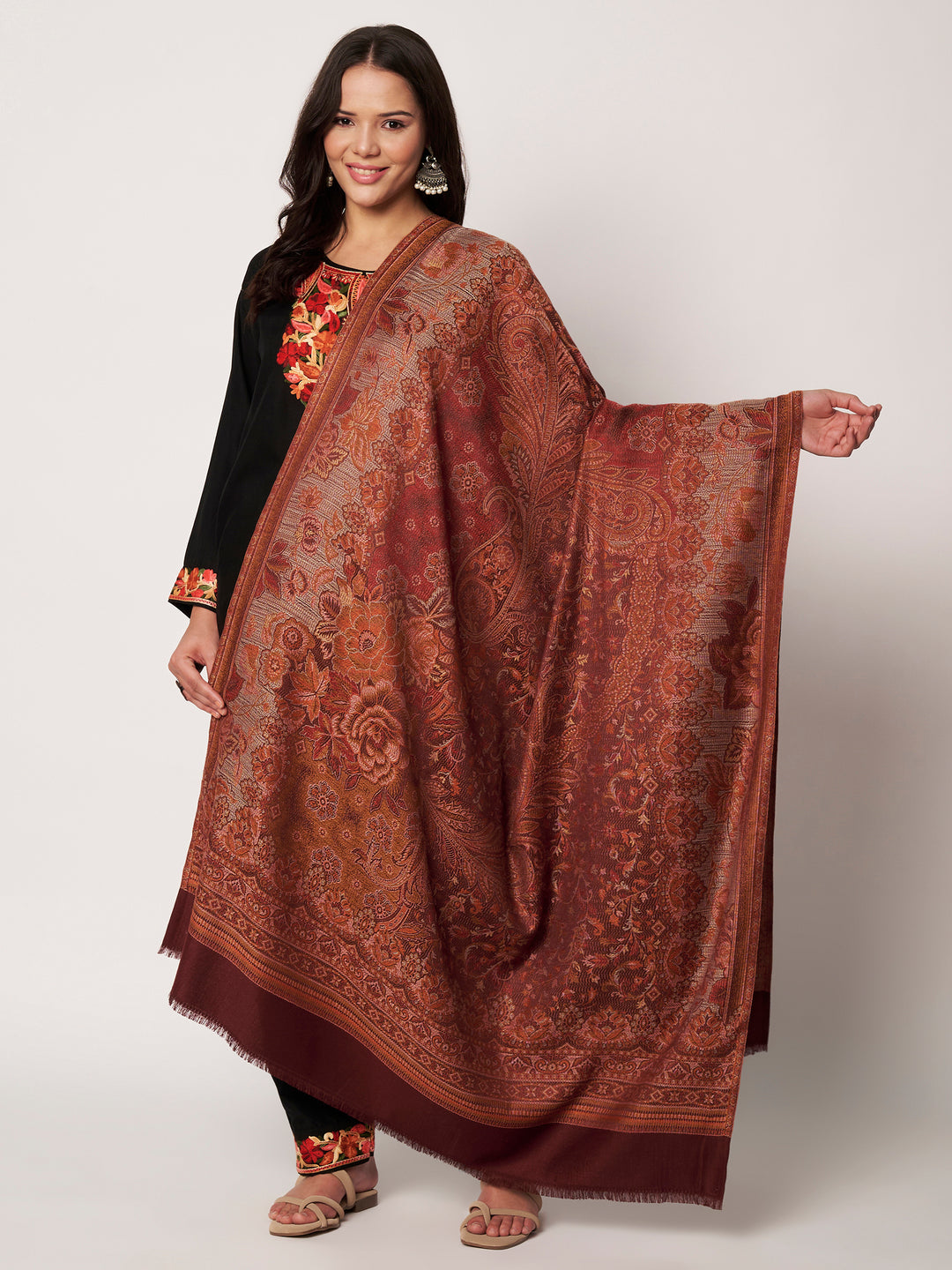 Women's Jamawar Wool Shawl