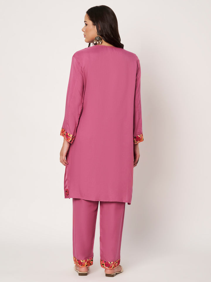 Women Embroidered Kurta Set | Floral Suit
