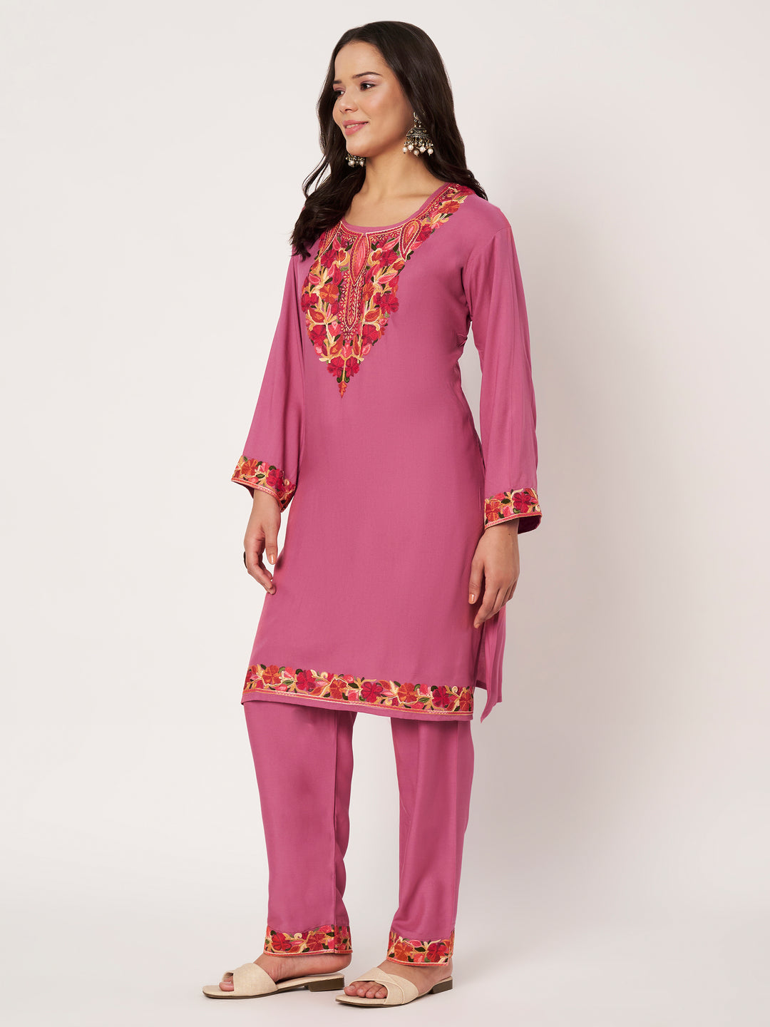 Women Embroidered Kurta Set | Floral Suit