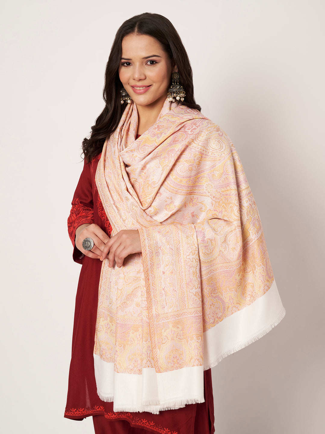 Women's Jamawar Wool Shawl