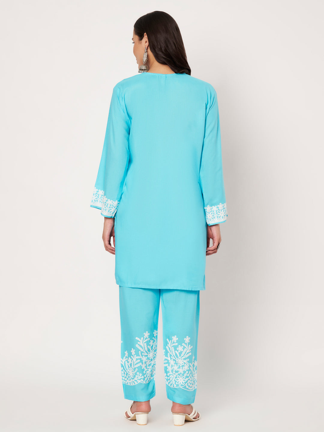 Women Embroidered Kurta & Pant Set | Floral Work