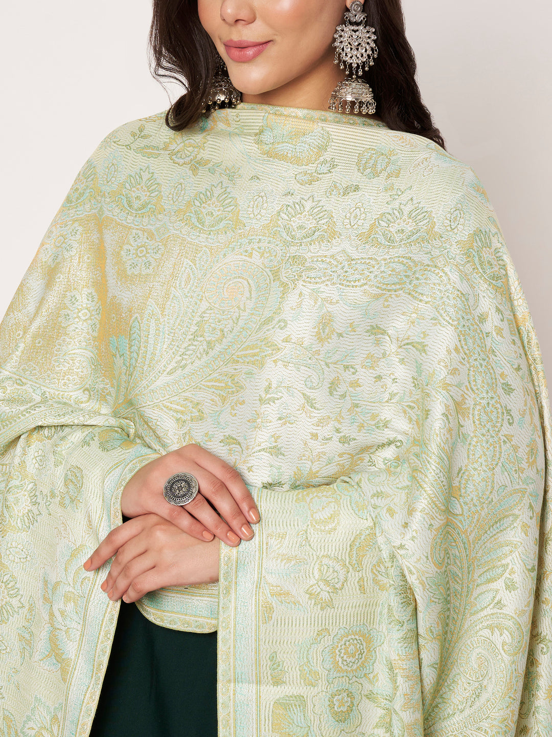 Women's Jamawar Wool Shawl