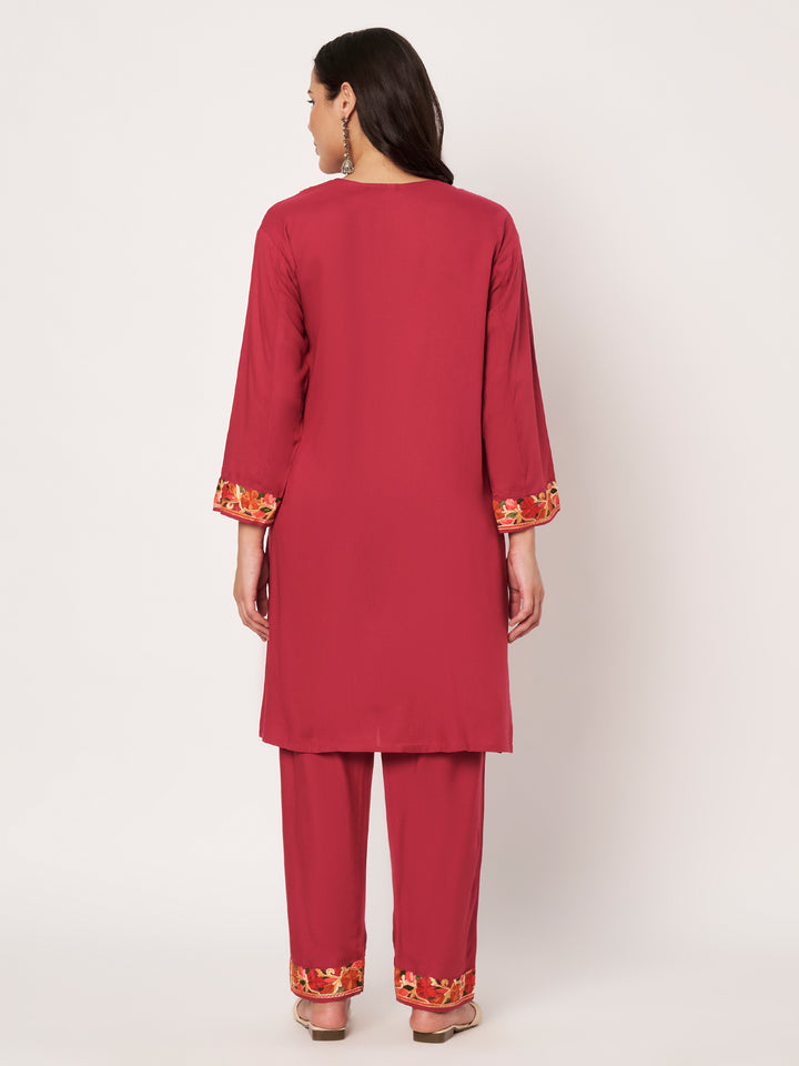 Women Embroidered Kurta Set | Floral Suit