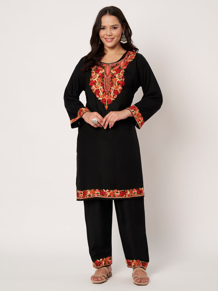 Women Embroidered Kurta Set | Floral Suit