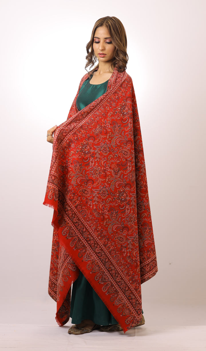 Women's Jamawar Wool Shawl