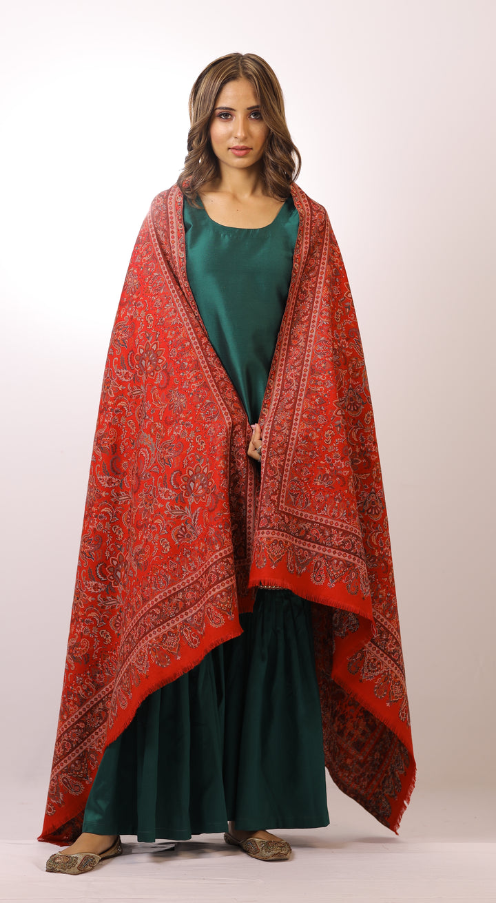 Women's Jamawar Wool Shawl