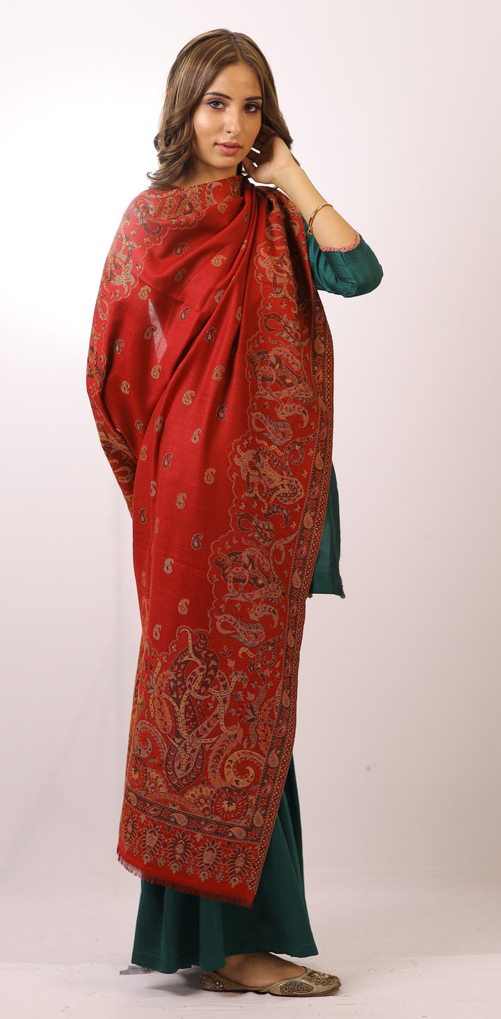 Women's Jamawar Wool Shawl