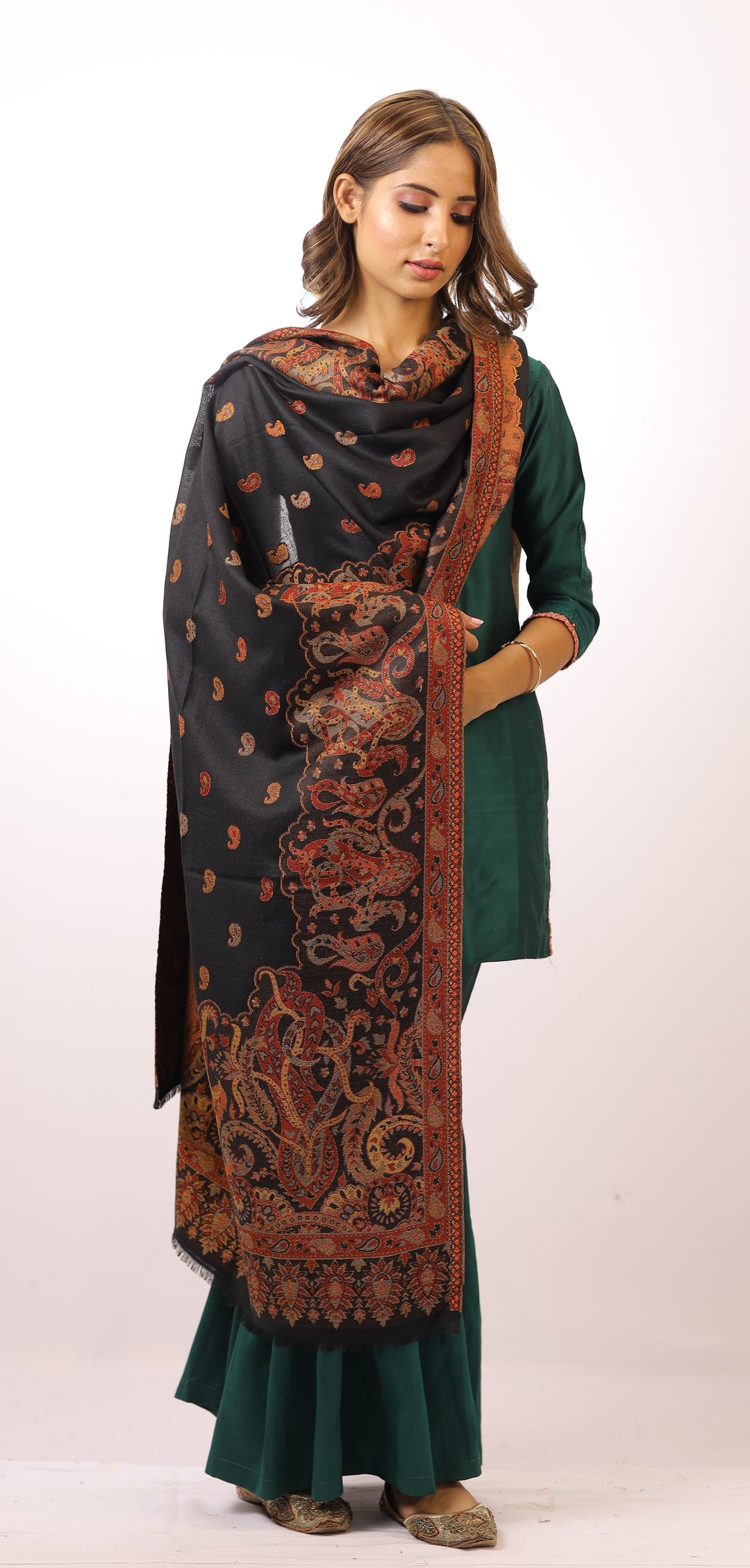 Women's Jamawar Wool Shawl