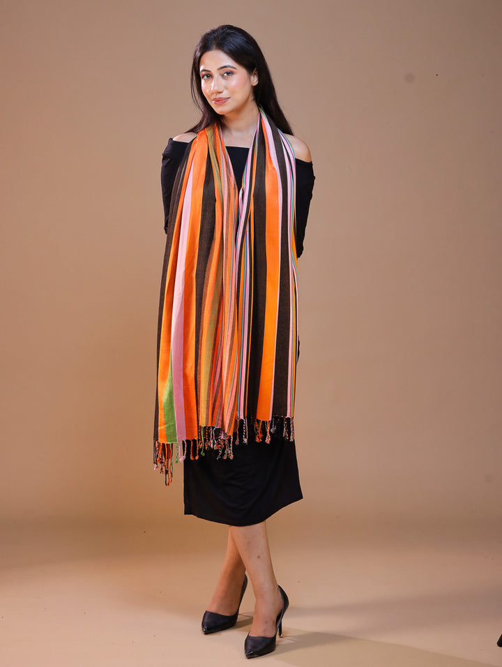 Women's Striped Formal Viscose Stole