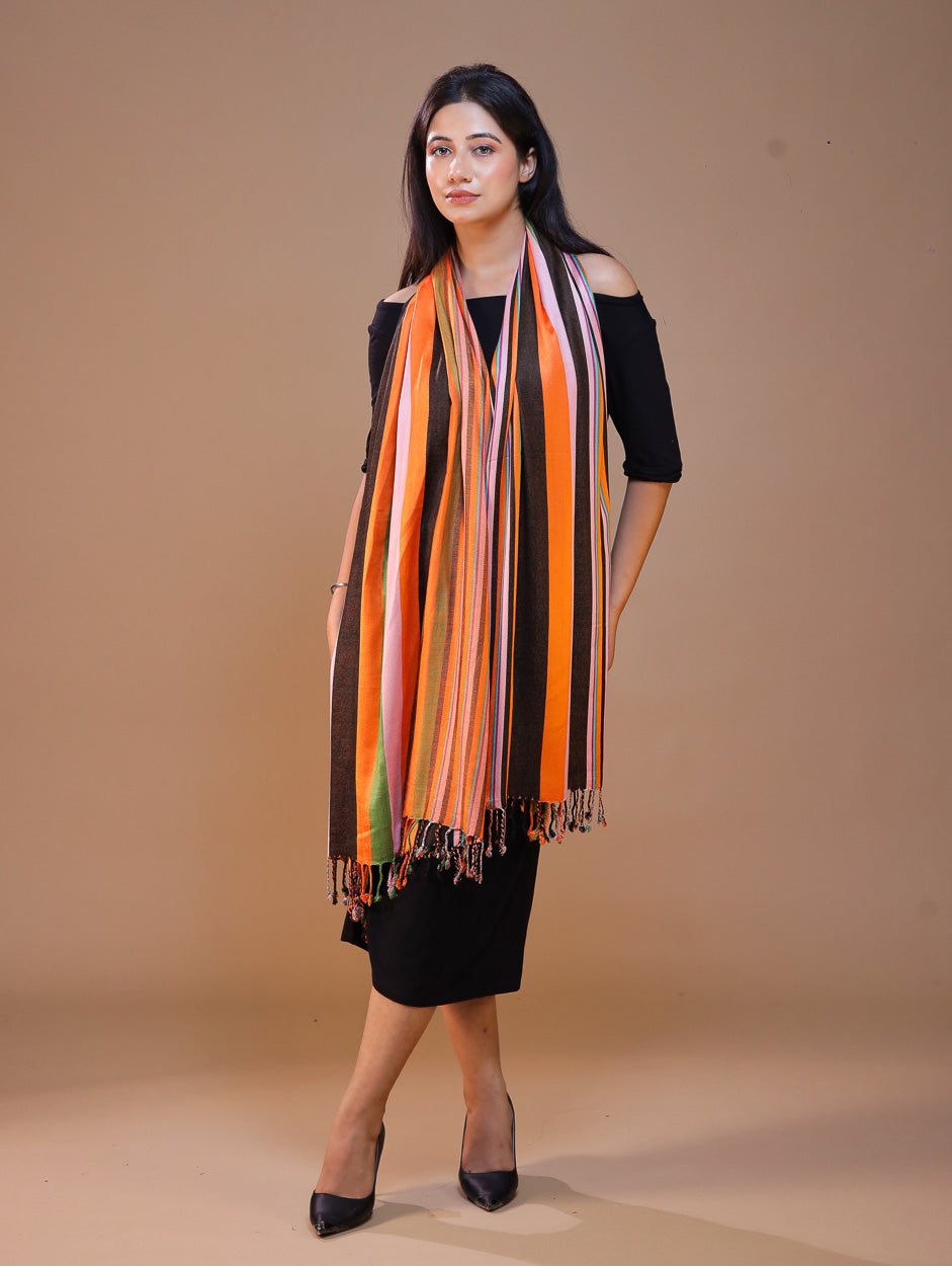 Women's Striped Formal Viscose Stole
