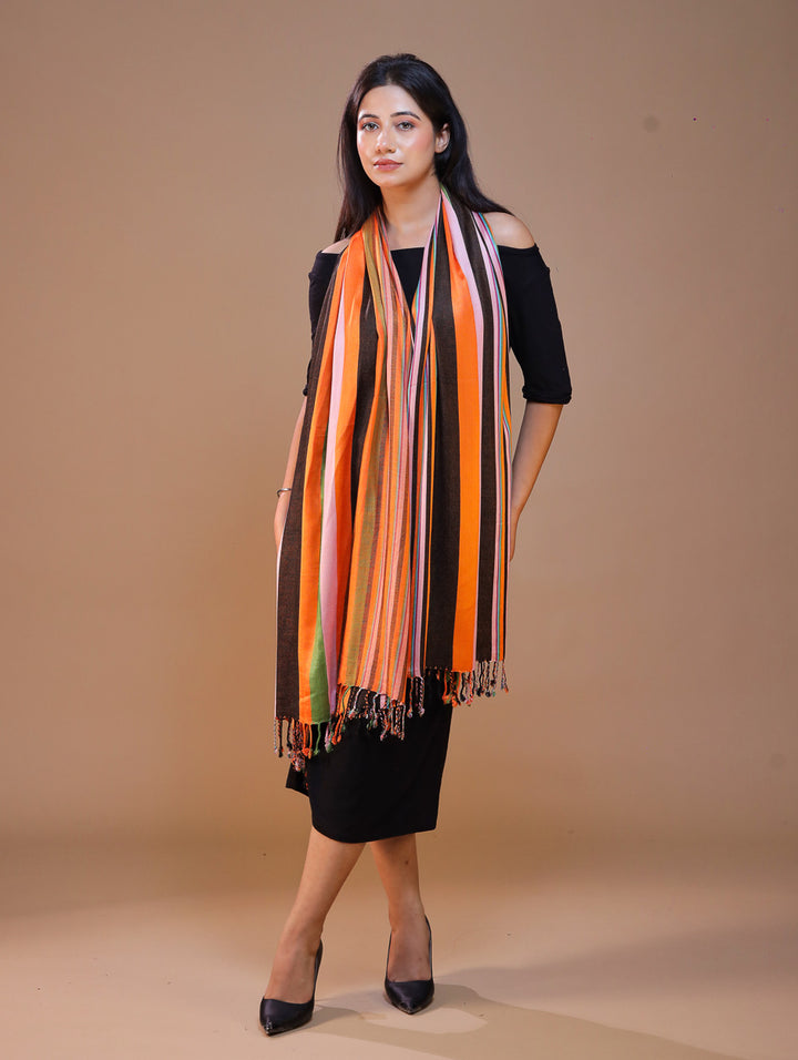 Women's Striped Formal Viscose Stole
