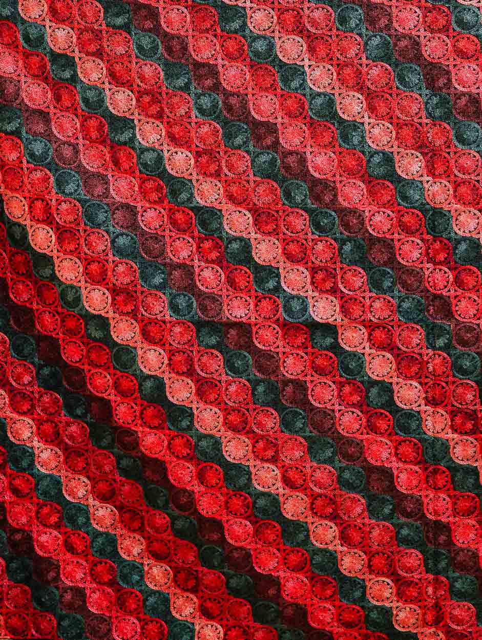 Women's Aari Embroidery Wool Stole