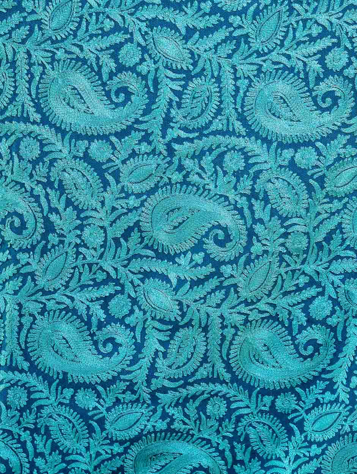 Women's Aari Embroidered Wool Stole
