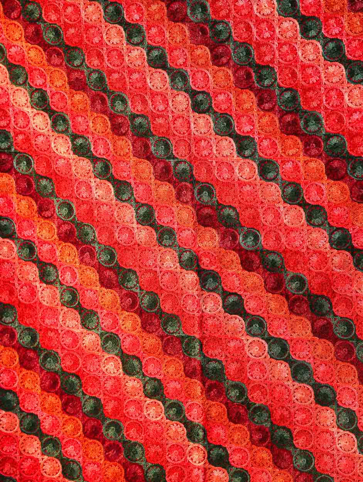 Women's Aari Embroidery Wool Stole