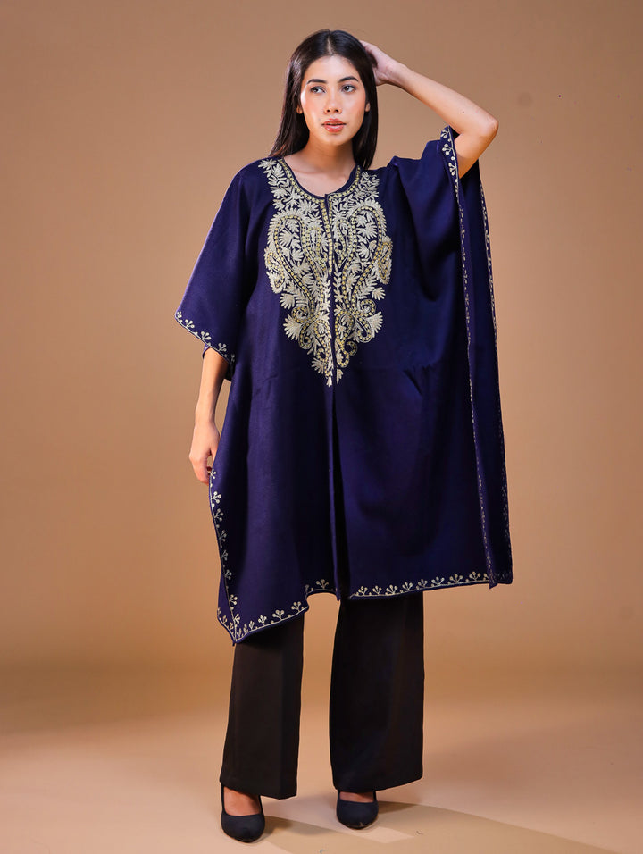 Women's Aari Work Yoke Design Kashmiri Embroidered Kaftan(Pheran)