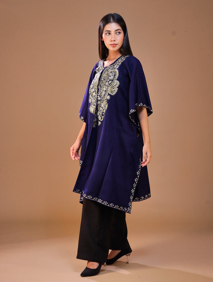 Women's Aari Work Yoke Design Kashmiri Embroidered Kaftan(Pheran)