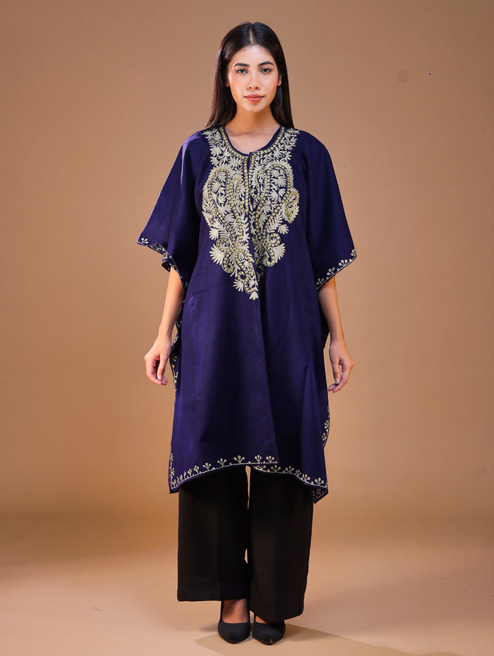 Women's Aari Work Yoke Design Kashmiri Embroidered Kaftan(Pheran)