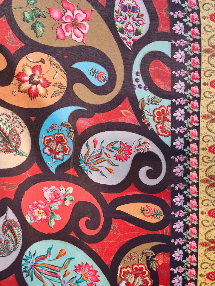 Women's Printed Floral Wool Shawl