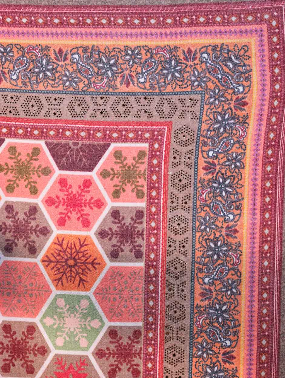 Women's Kalamkari Printed Outlined Wool Shawl