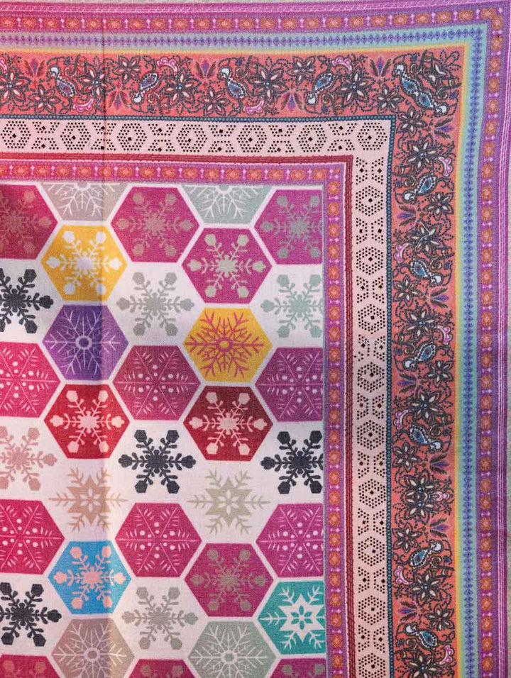 Women's Kalamkari Printed Outlined Wool Shawl