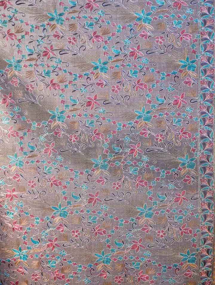 Women's Aari Embroidery Wool Shawl