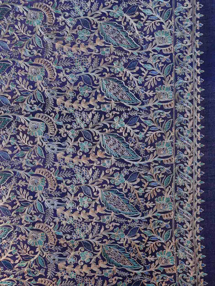 Women's Aari Embroidery Wool Shawl