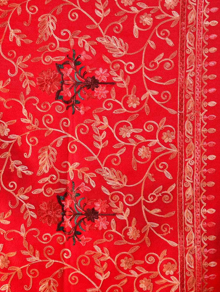 Women's Aari Embroidered Wool Stole