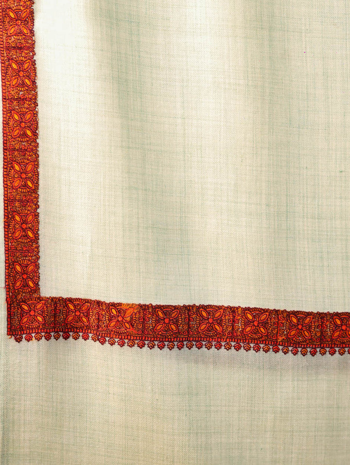 Women's Aari Hand Embroidery Wool Shawl