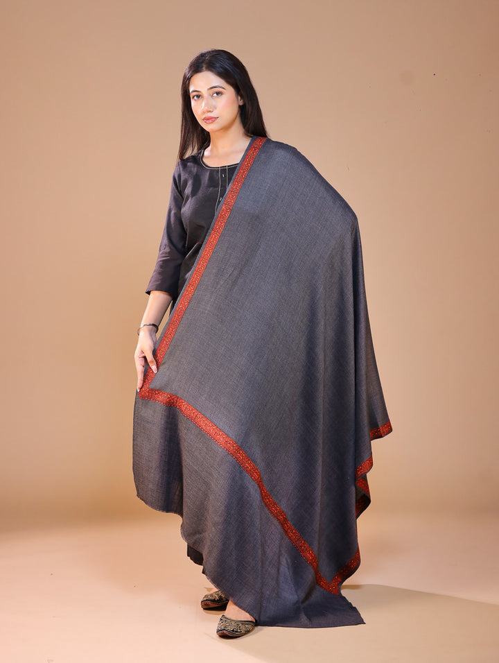Women's Aari Hand Embroidery Wool Shawl
