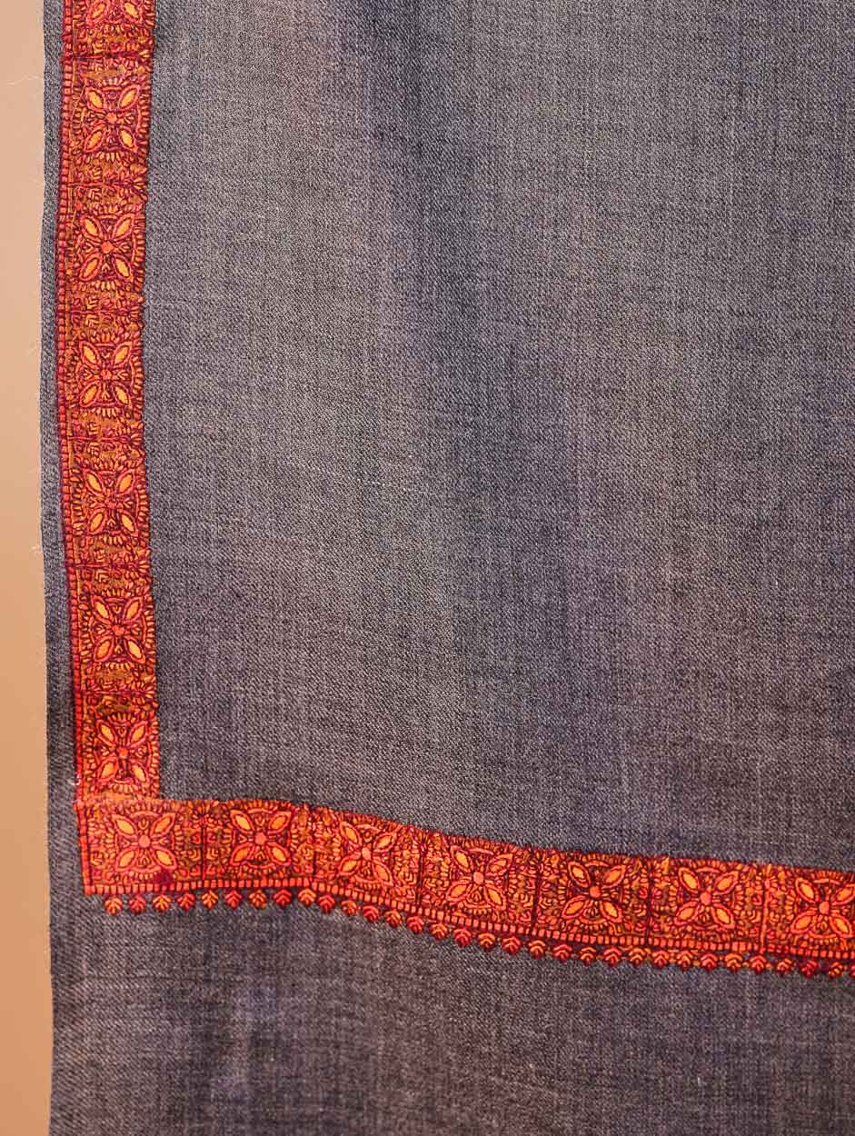 Women's Aari Hand Embroidery Wool Shawl