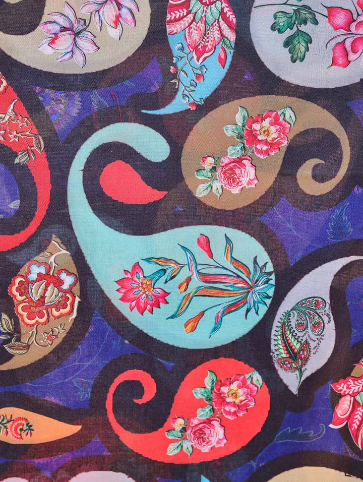 Women's Printed Floral Wool Shawl