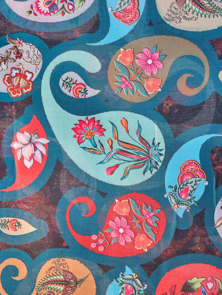 Women's Printed Floral Wool Shawl