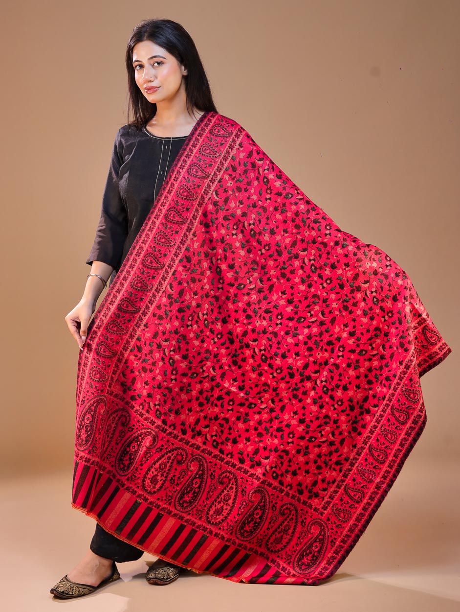 Women's Paisley Jamawar Acrylic Wool Shawl