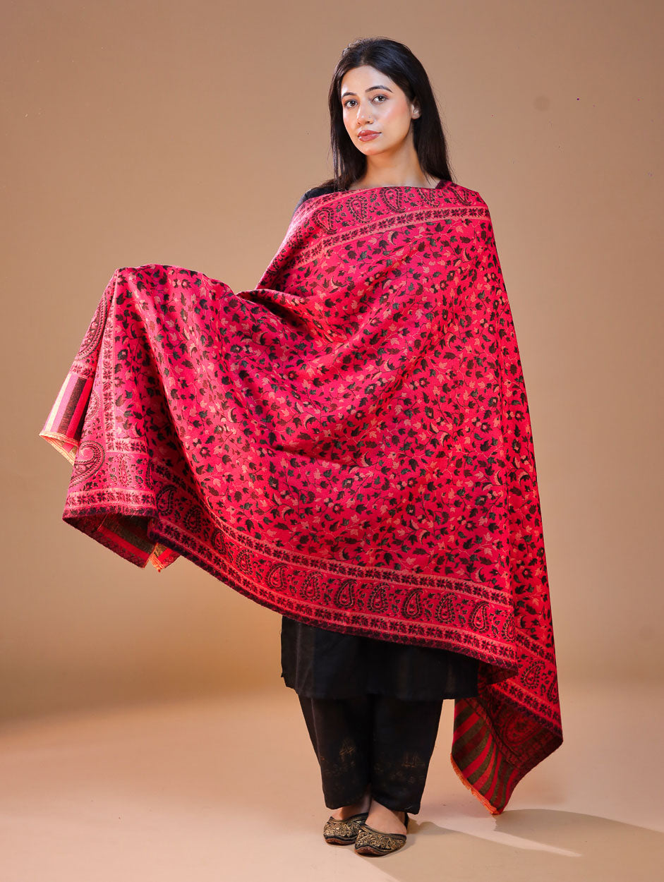 Women's Paisley Jamawar Acrylic Wool Shawl