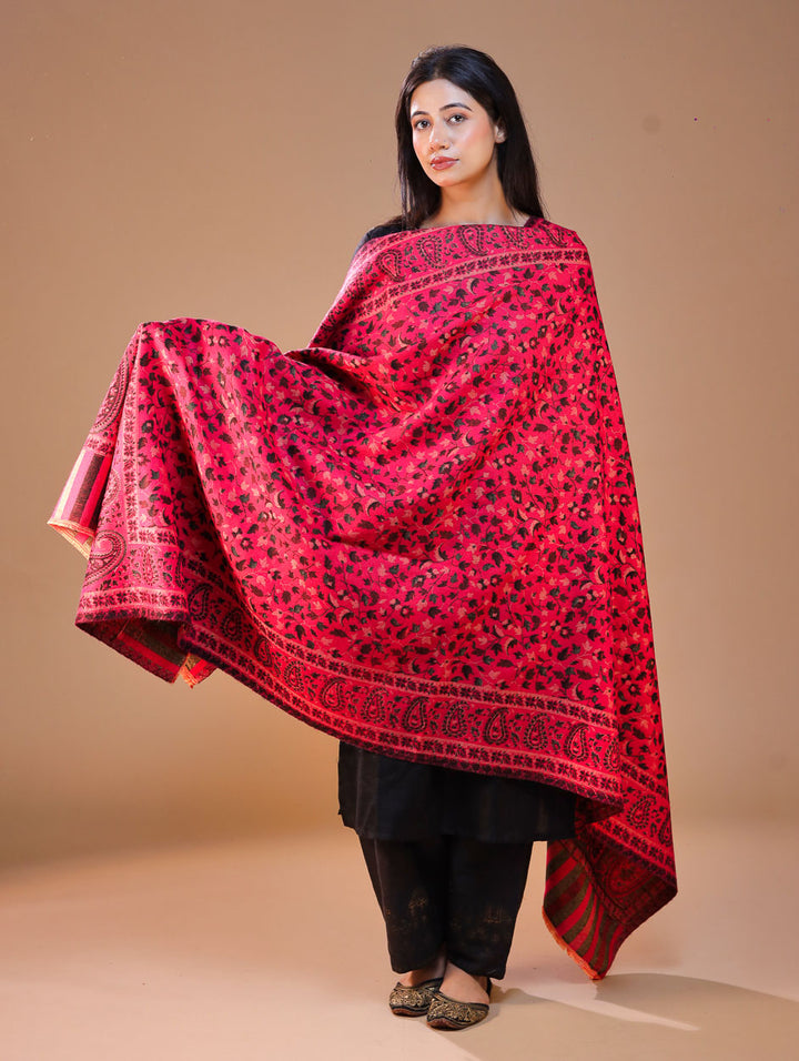 Women's Paisley Jamawar Acrylic Wool Shawl