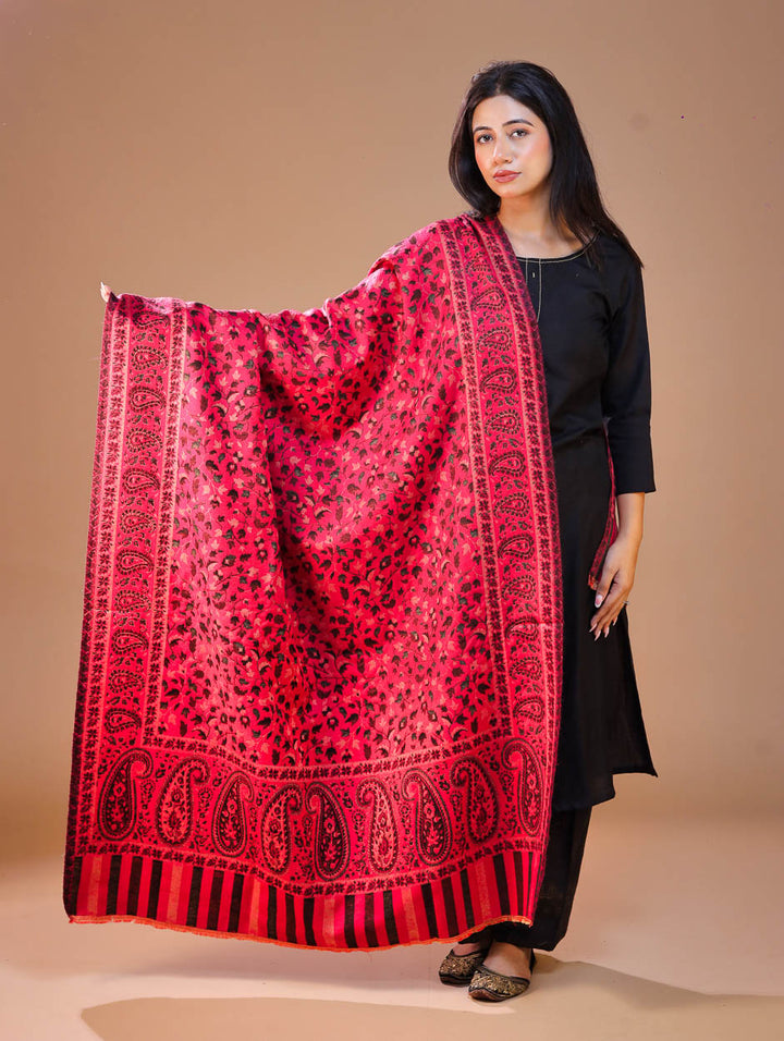 Women's Paisley Jamawar Acrylic Wool Shawl