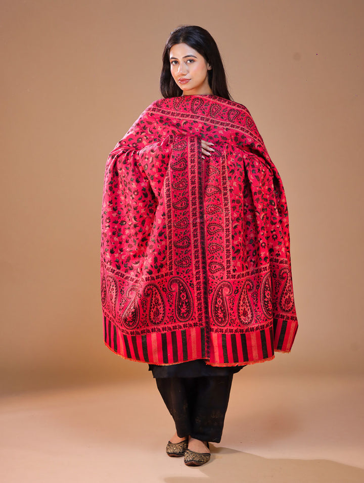 Women's Paisley Jamawar Acrylic Wool Shawl