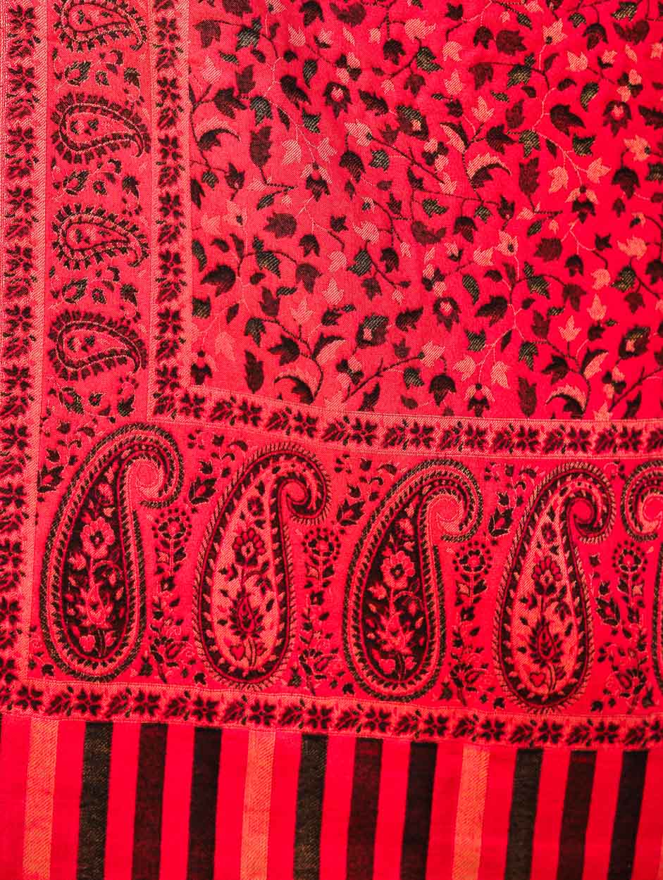 Women's Paisley Jamawar Acrylic Wool Shawl