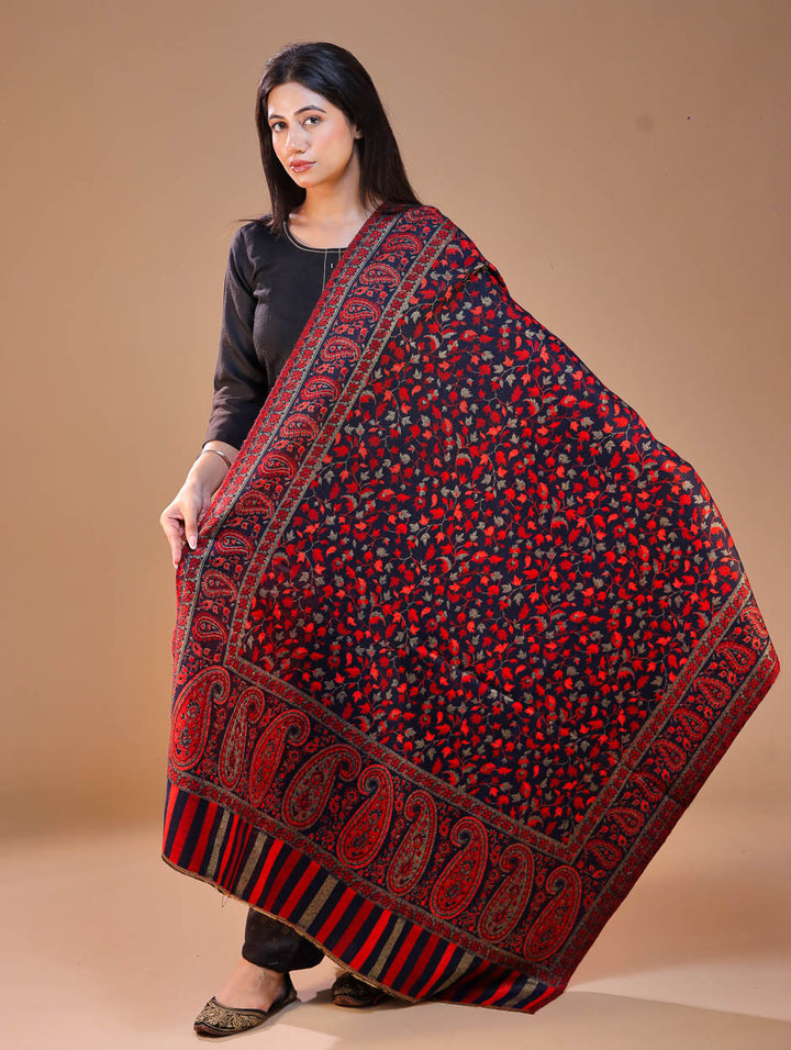 Women's Paisley Jamawar Acrylic Wool Shawl