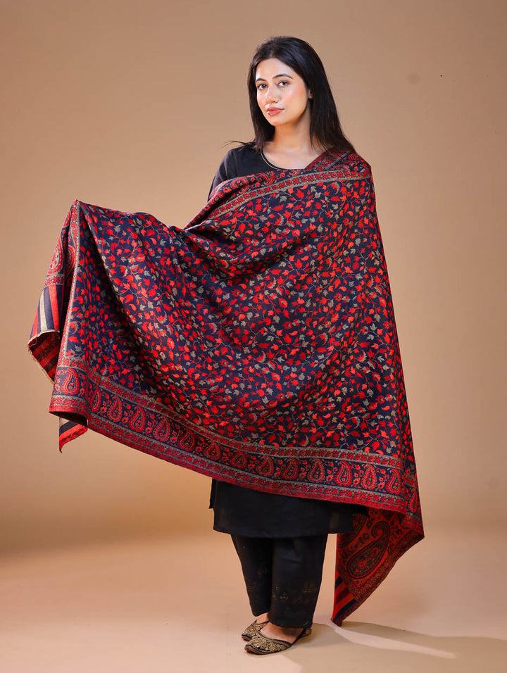 Women's Paisley Jamawar Acrylic Wool Shawl