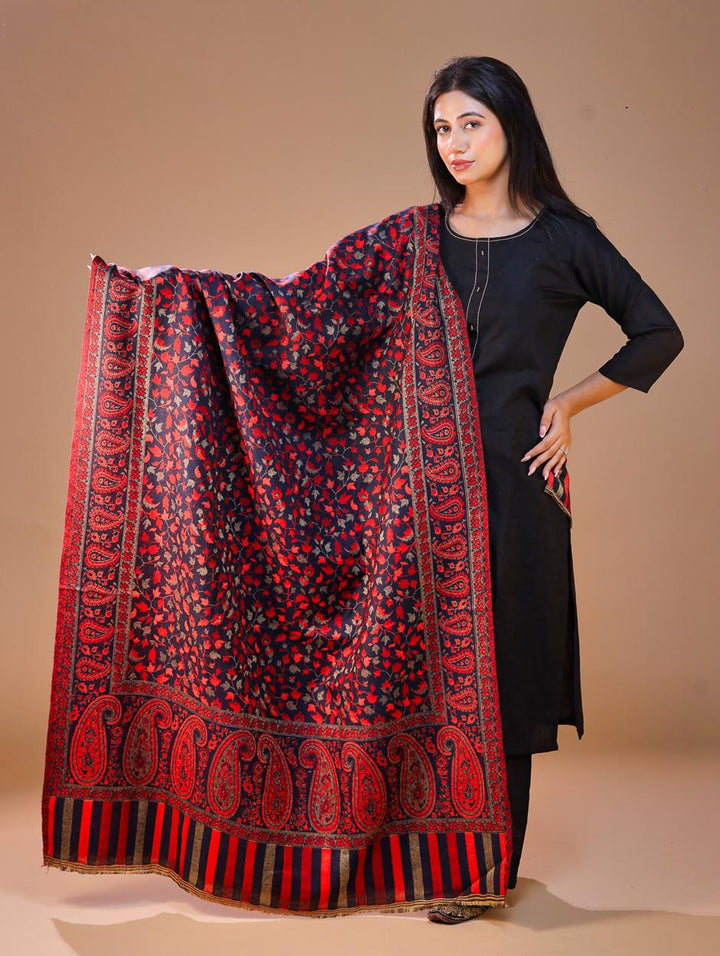 Women's Paisley Jamawar Acrylic Wool Shawl
