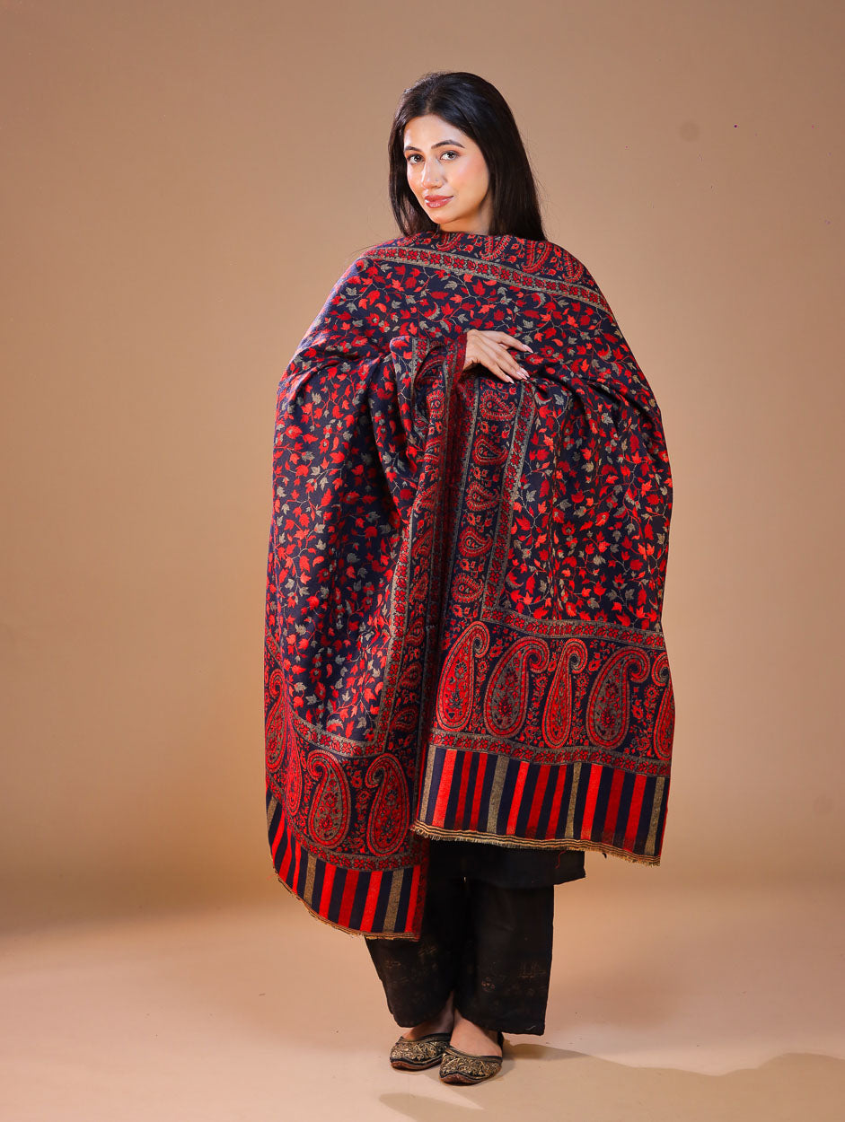 Women's Paisley Jamawar Acrylic Wool Shawl