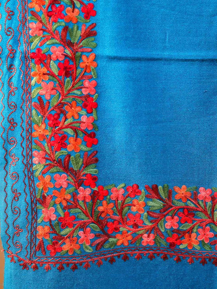 Women's Aari Embroidery Wool Shawl